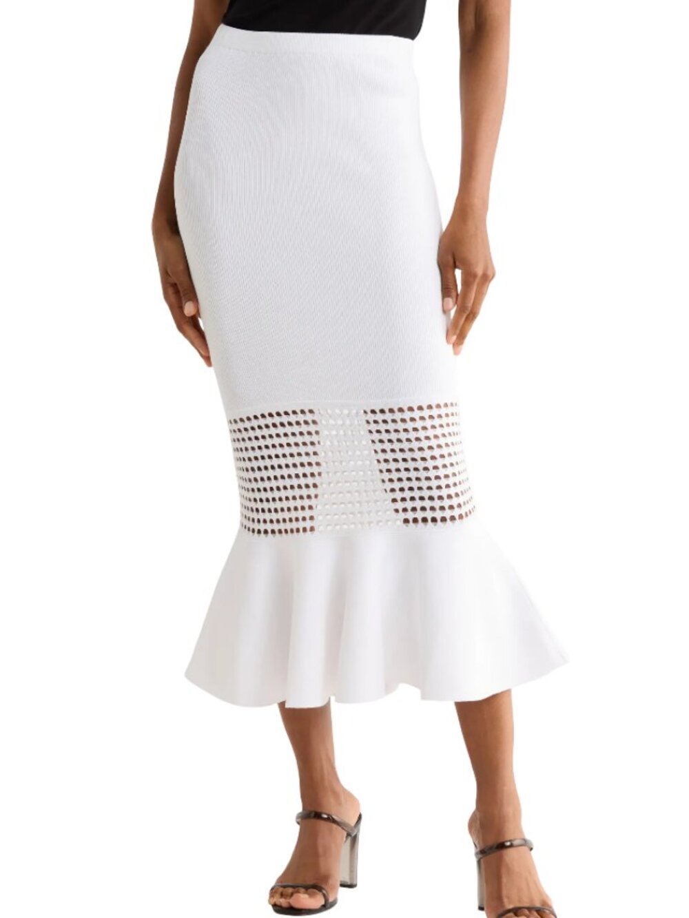 Diane von Furstenberg Georgia Eyelet Sweater Skirt